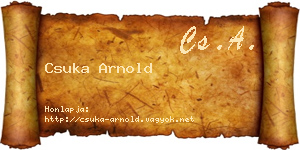 Csuka Arnold névjegykártya